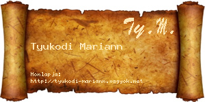 Tyukodi Mariann névjegykártya